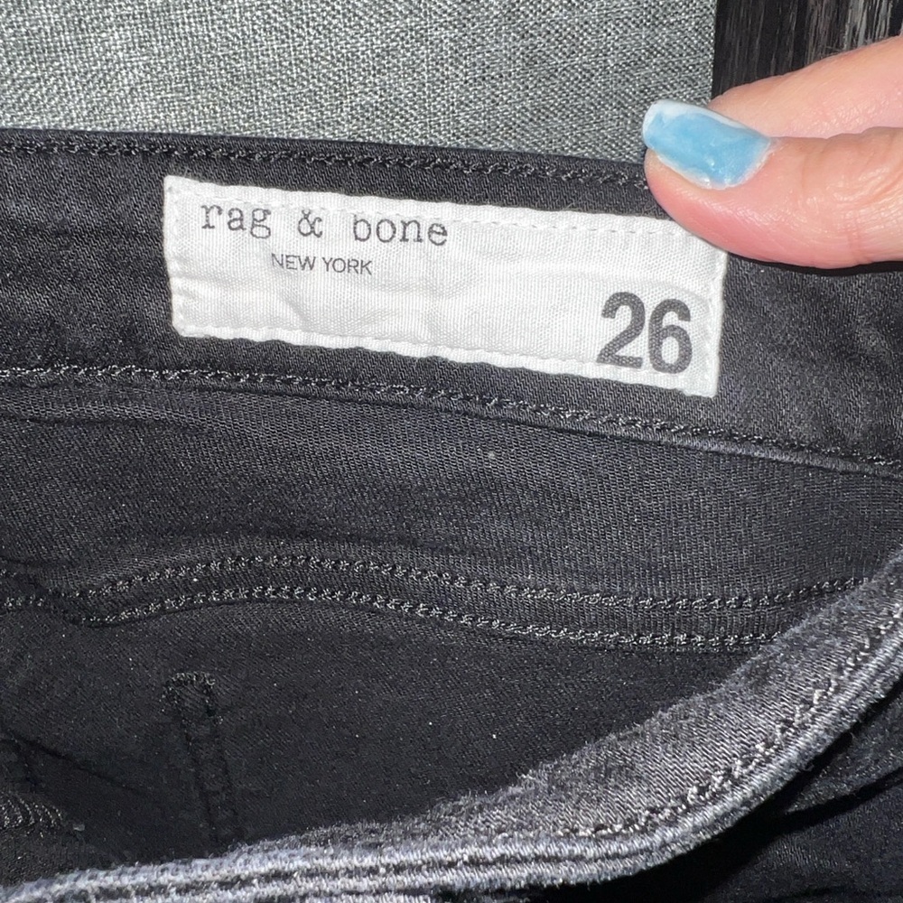 Rag & Bone Charcoal Denim Jeans - Picture 6 of 10